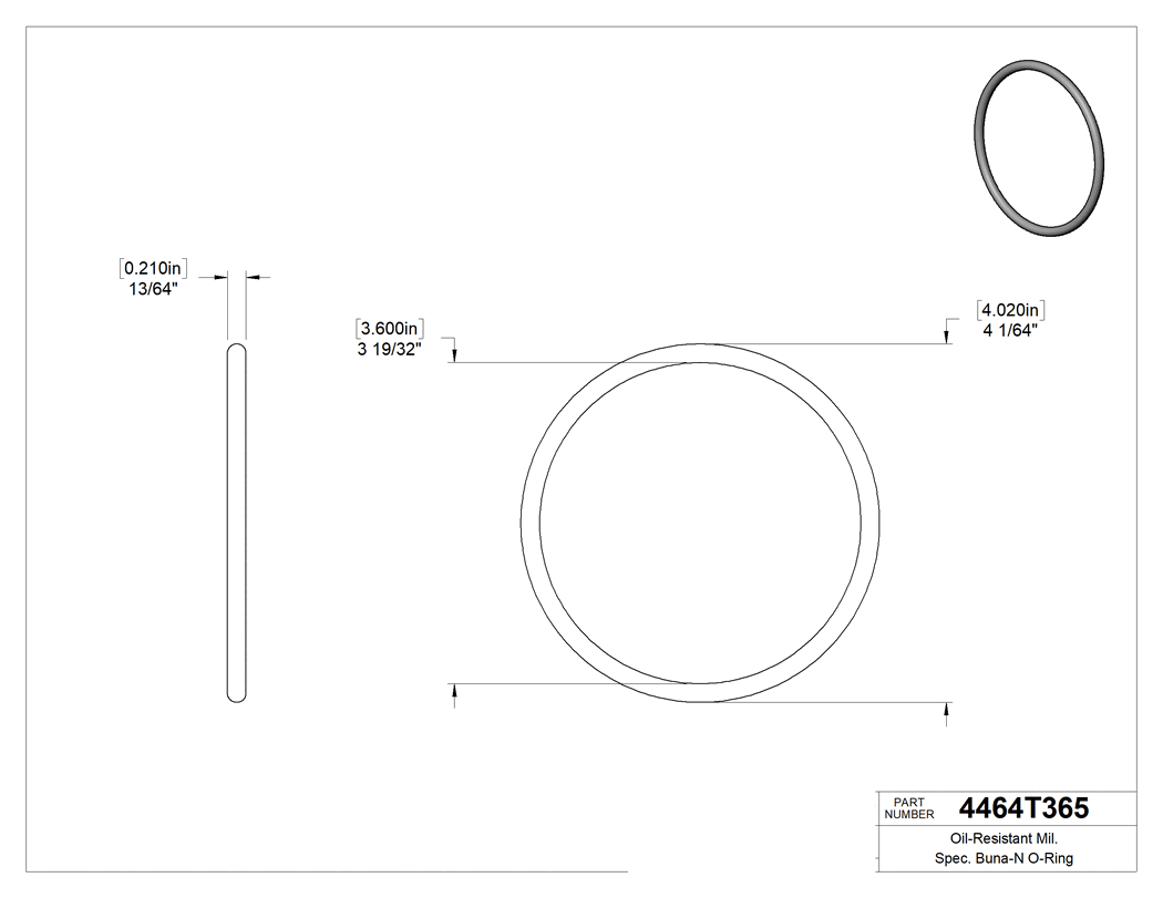 Technical drawing - 4464T365